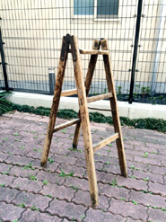日本のヴィンテージ木製梯子