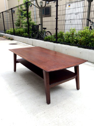 無垢材の木製ローテーブル