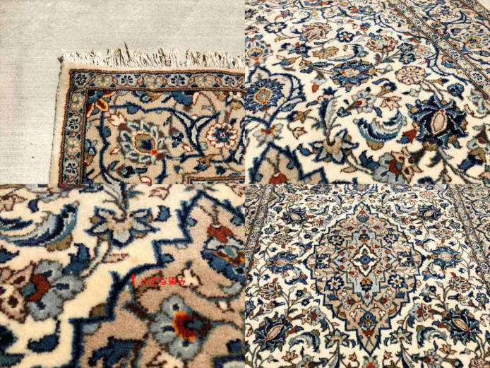 ペルシャ絨毯カシャーンウールラグ詳細画像３